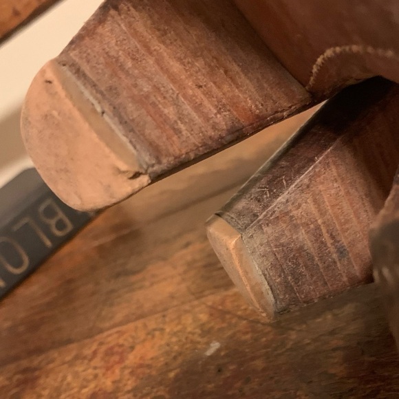 Frye Vintage Metallic Cowboy Western Boots Tan Festival Bohemian Unique! - Picture 14 of 16